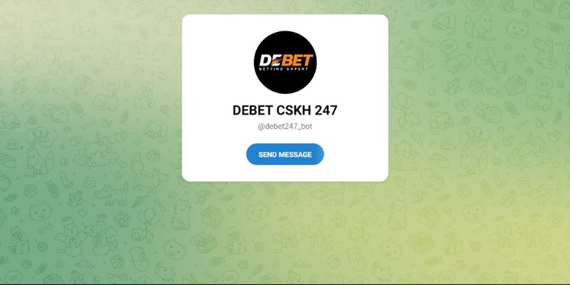 Liên hệ Debet thông qua kênh Telegram CSKH